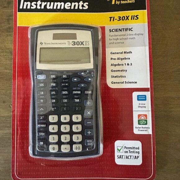 Texas Instruments TI-30XIIS Black Scientific Calculator  8402 - Picture 1 of 2